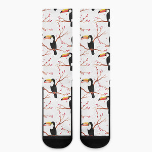 Toco Toucan Pattern Print Crew Socks