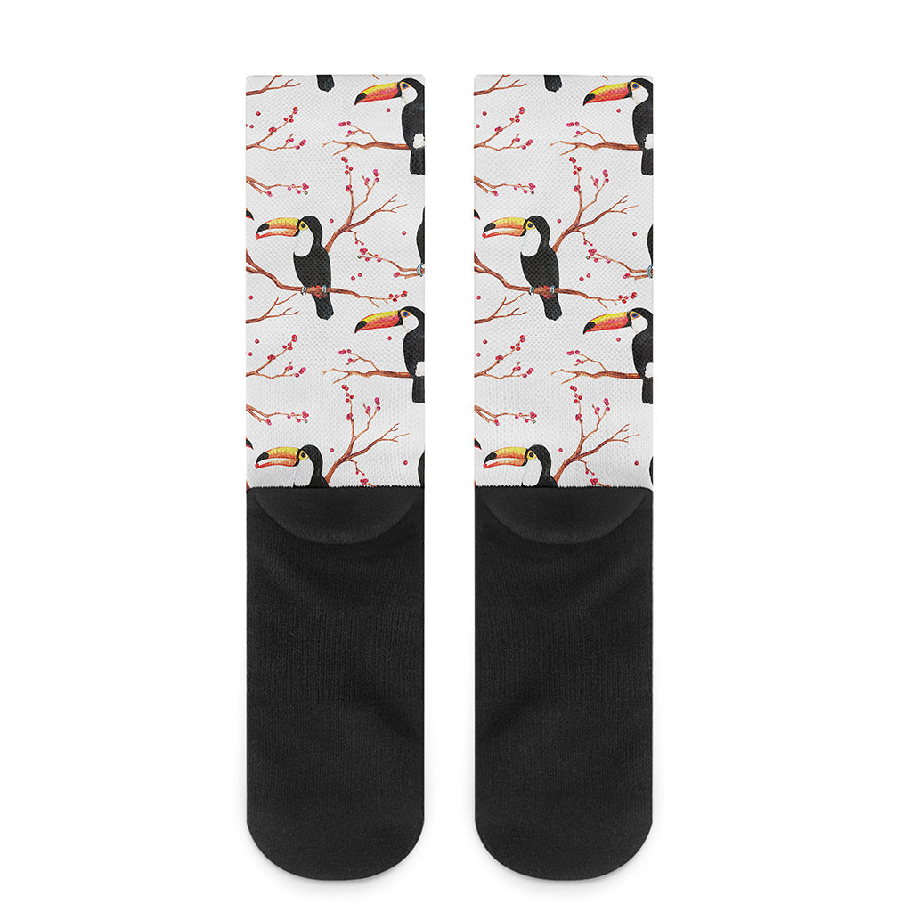 Toco Toucan Pattern Print Crew Socks