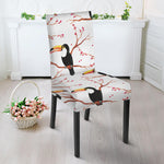 Toco Toucan Pattern Print Dining Chair Slipcover