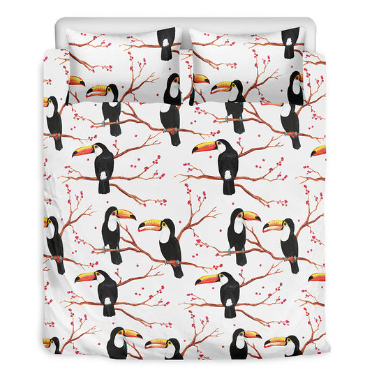 Toco Toucan Pattern Print Duvet Cover Bedding Set