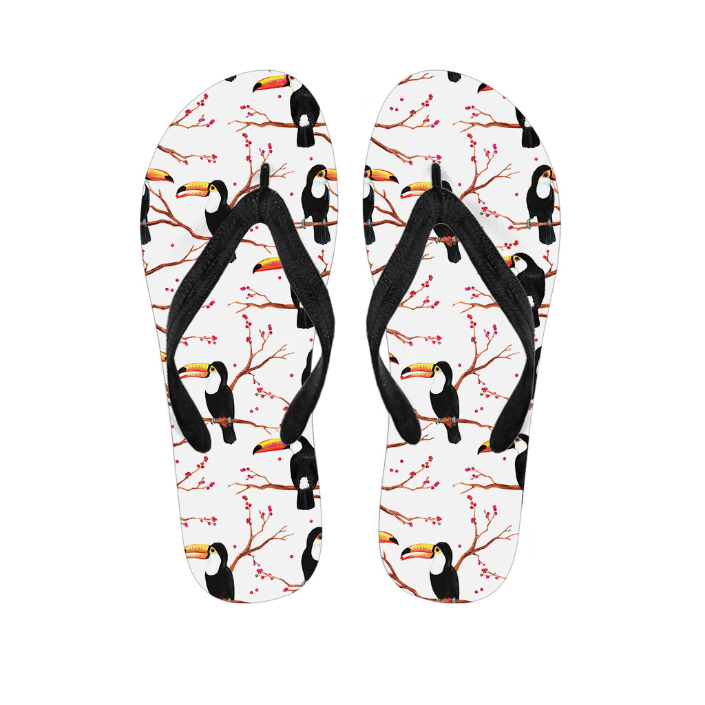 Toco Toucan Pattern Print Flip Flops