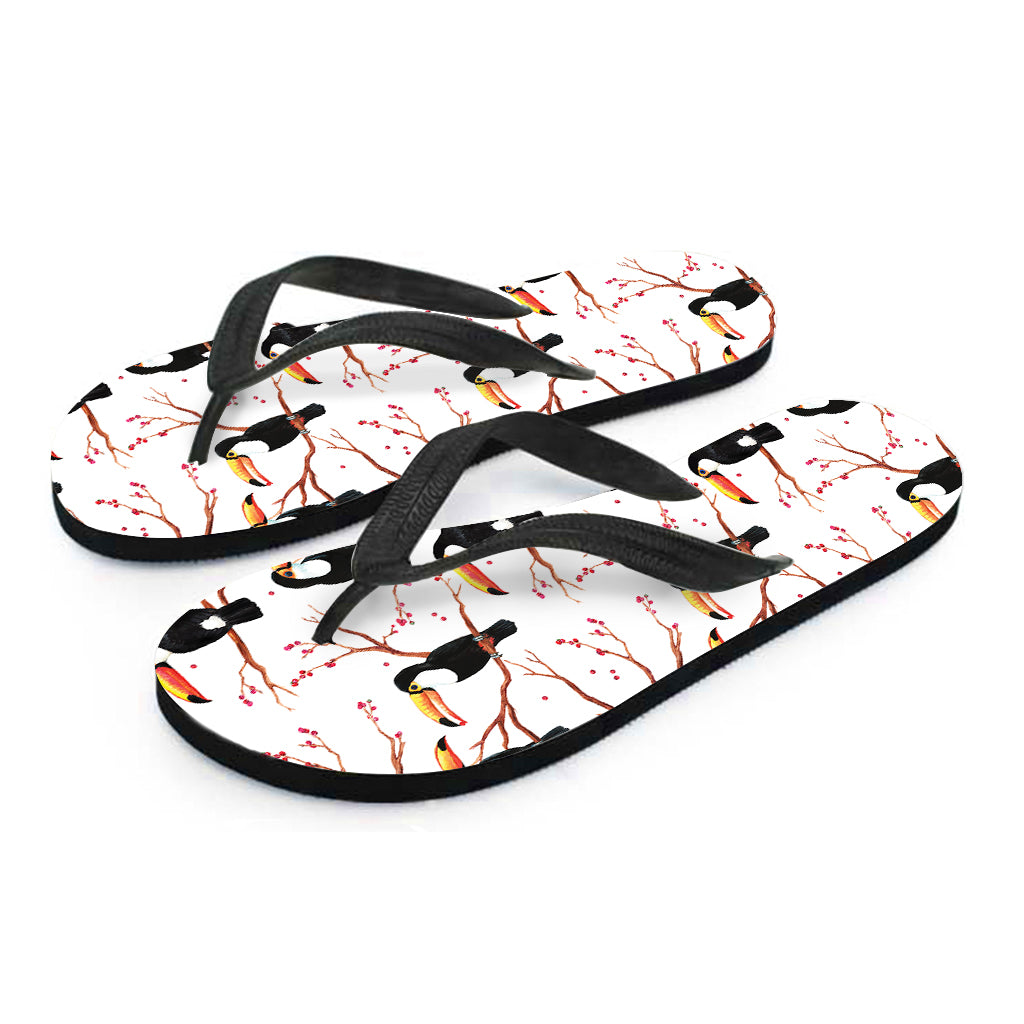 Toco Toucan Pattern Print Flip Flops