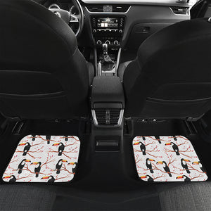 Toco Toucan Pattern Print Front and Back Car Floor Mats