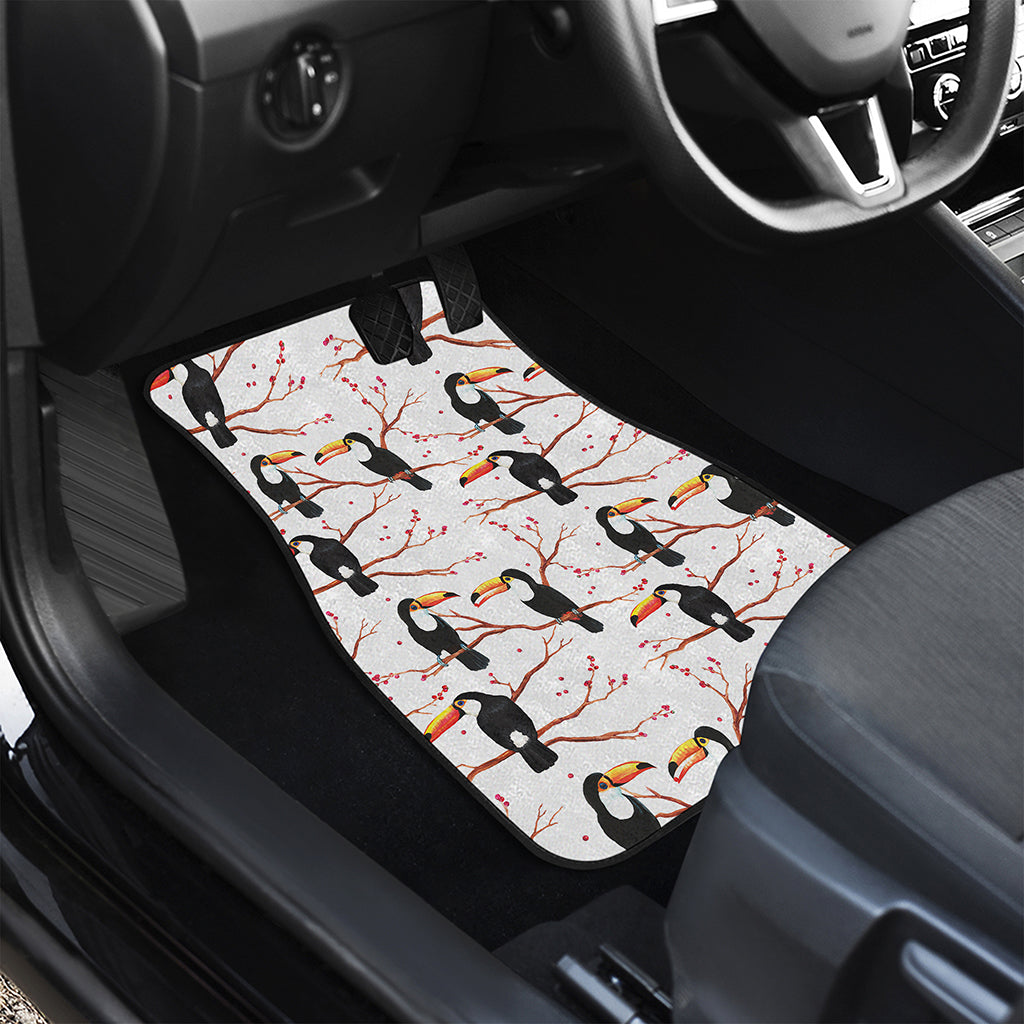 Toco Toucan Pattern Print Front and Back Car Floor Mats