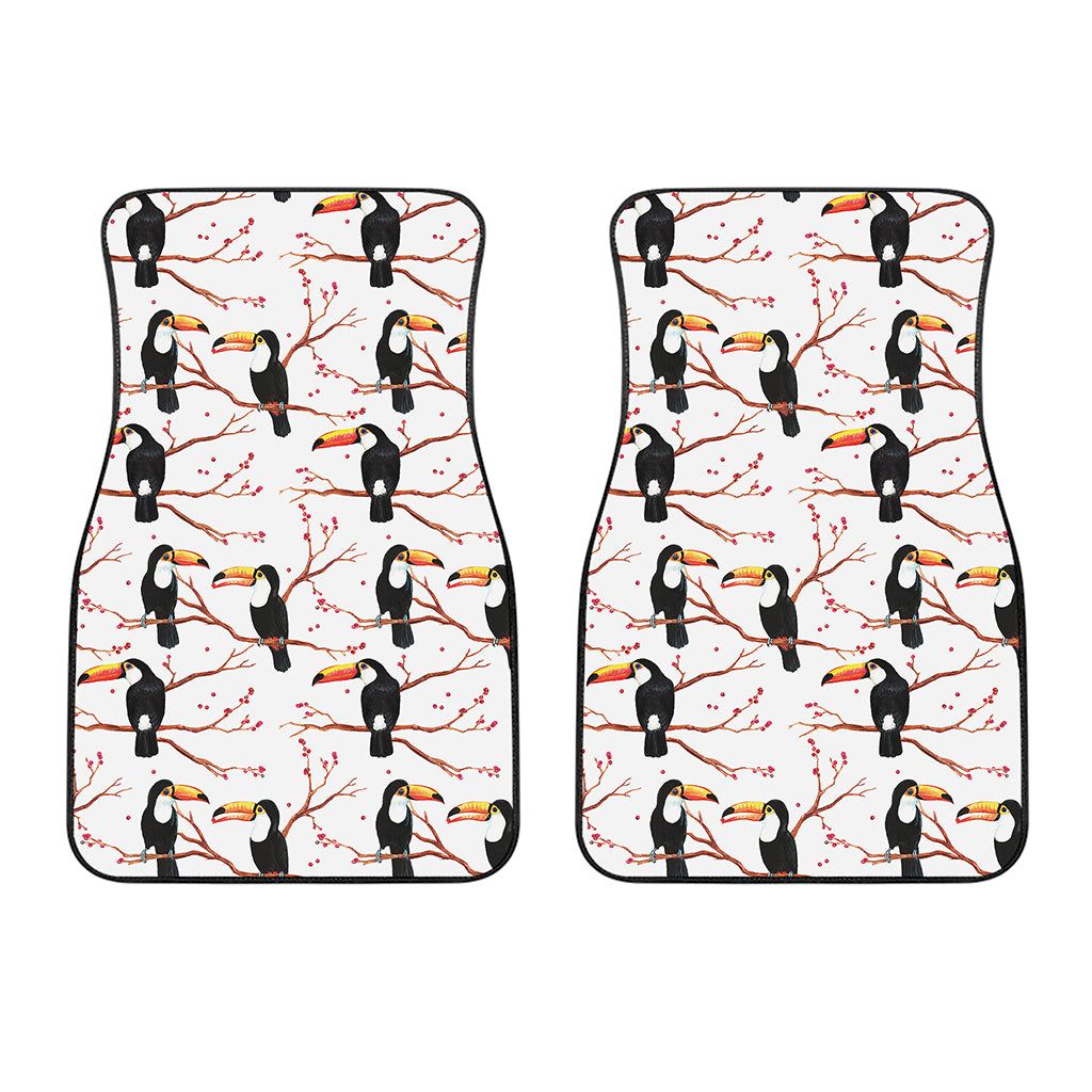 Toco Toucan Pattern Print Front Car Floor Mats