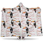 Toco Toucan Pattern Print Hooded Blanket