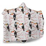 Toco Toucan Pattern Print Hooded Blanket