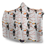 Toco Toucan Pattern Print Hooded Blanket