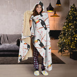 Toco Toucan Pattern Print Hooded Blanket
