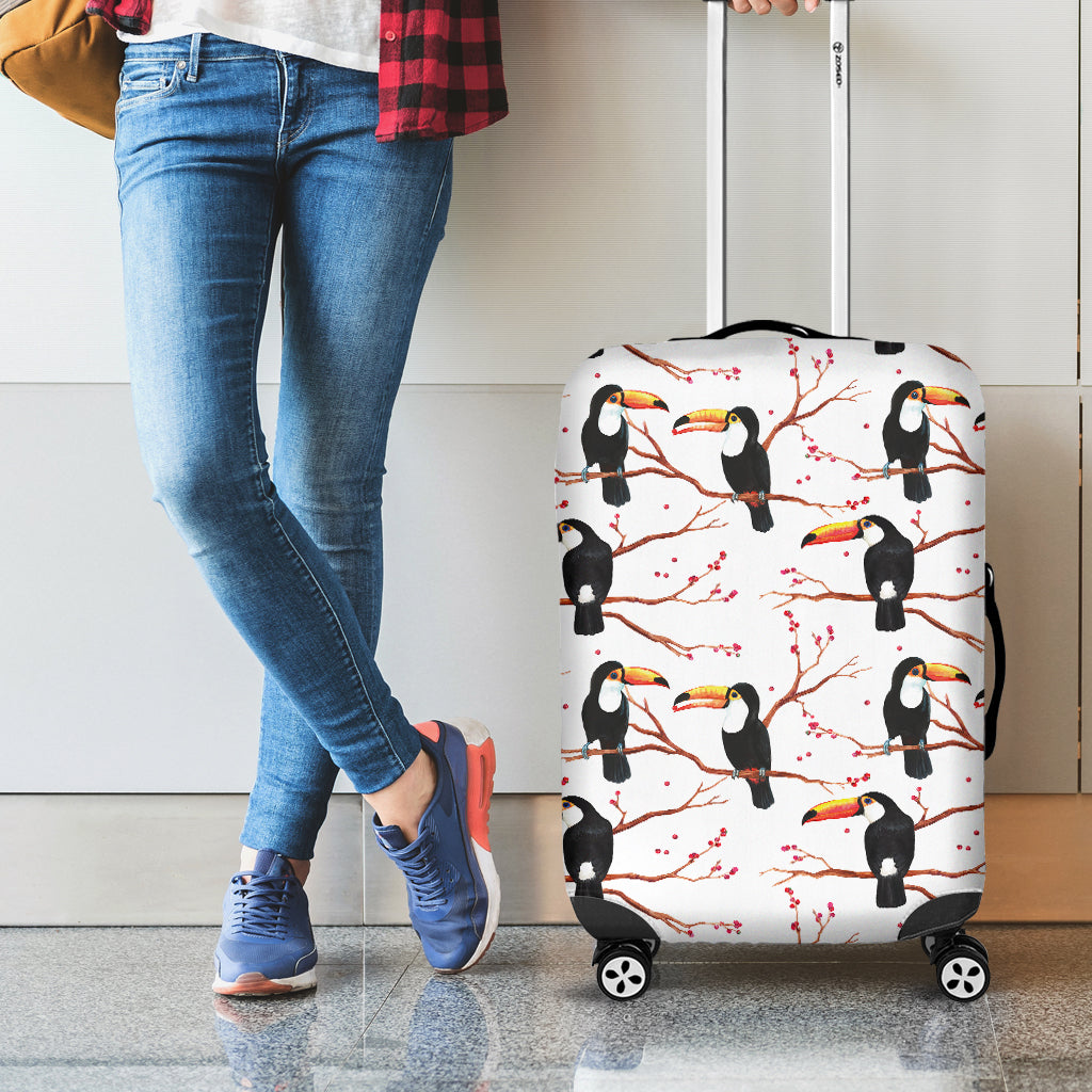 Toco Toucan Pattern Print Luggage Cover