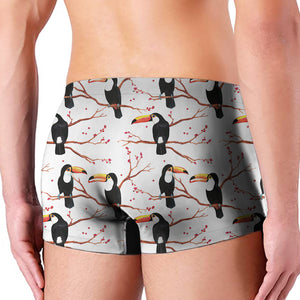 Toco Toucan Pattern Print Men's Boxer Briefs