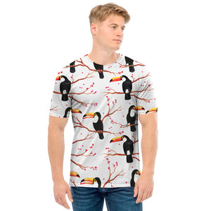 Toco Toucan Pattern Print Men's T-Shirt