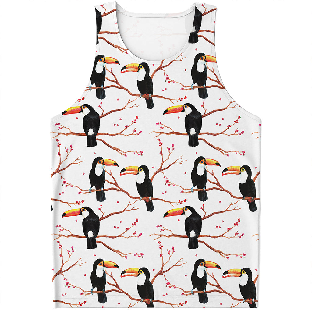 Toco Toucan Pattern Print Men's Tank Top