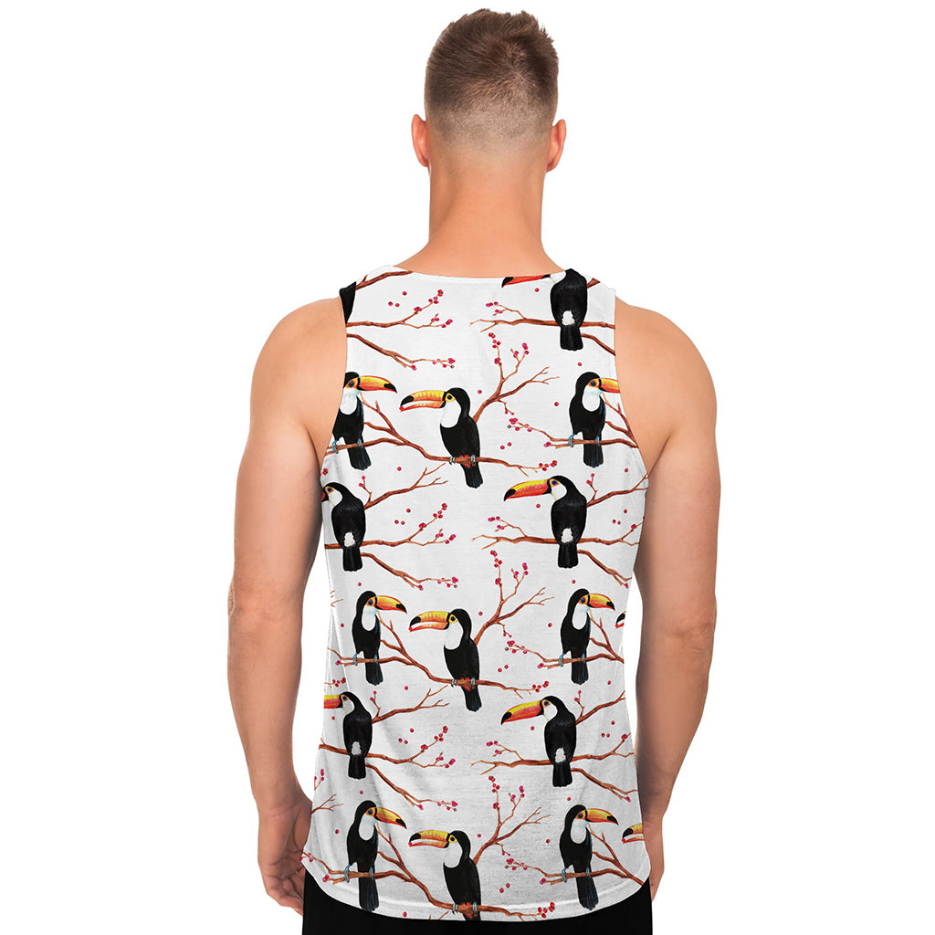 Toco Toucan Pattern Print Men's Tank Top