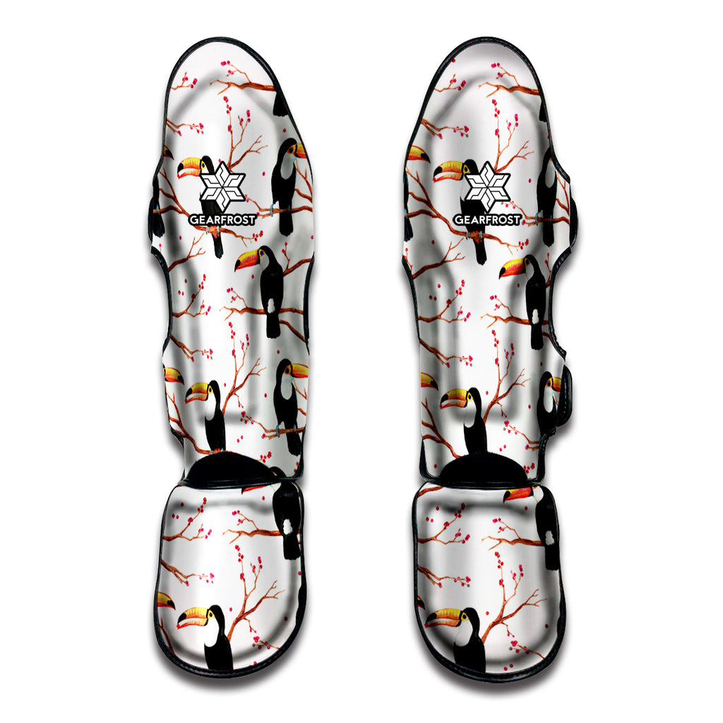 Toco Toucan Pattern Print Muay Thai Shin Guard