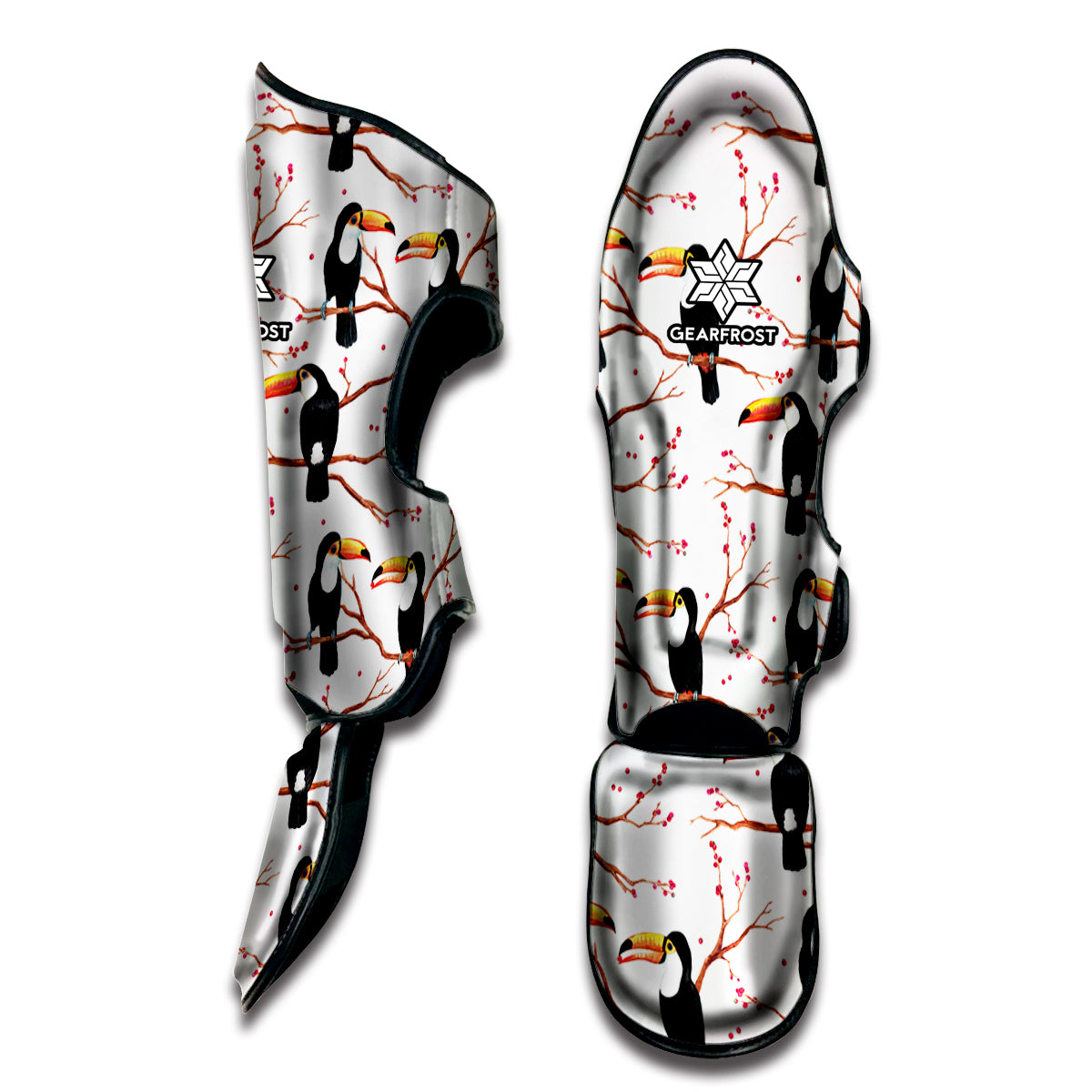 Toco Toucan Pattern Print Muay Thai Shin Guard