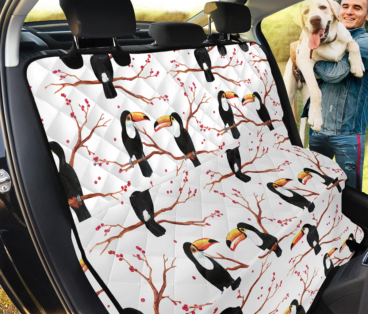 Toco Toucan Pattern Print Pet Car Back Seat Cover