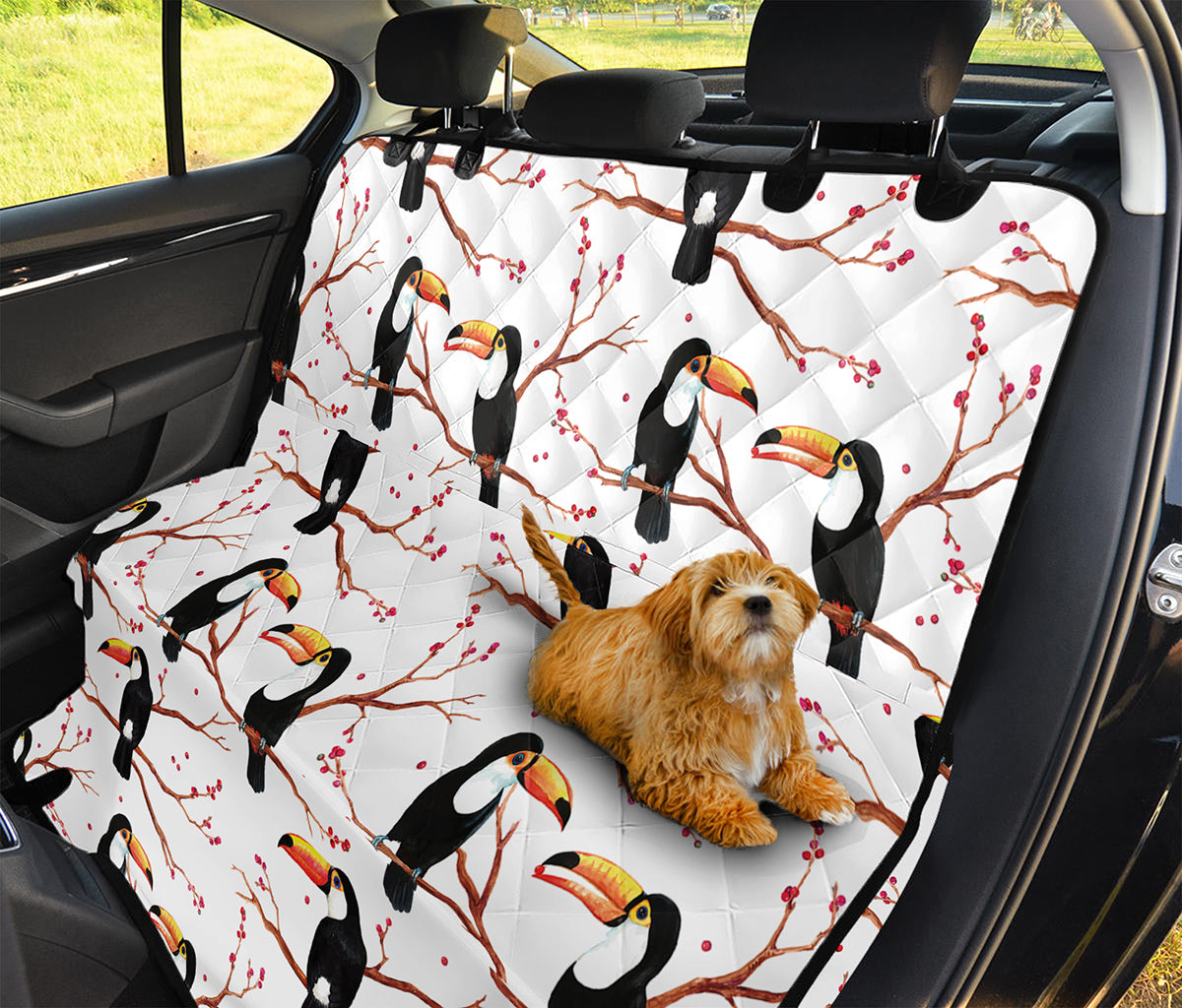 Toco Toucan Pattern Print Pet Car Back Seat Cover