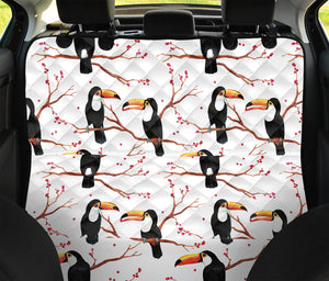 Toco Toucan Pattern Print Pet Car Back Seat Cover