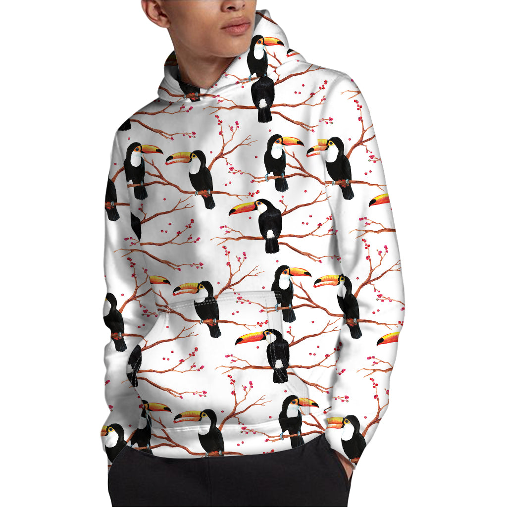 Toco Toucan Pattern Print Pullover Hoodie