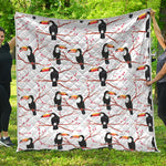 Toco Toucan Pattern Print Quilt