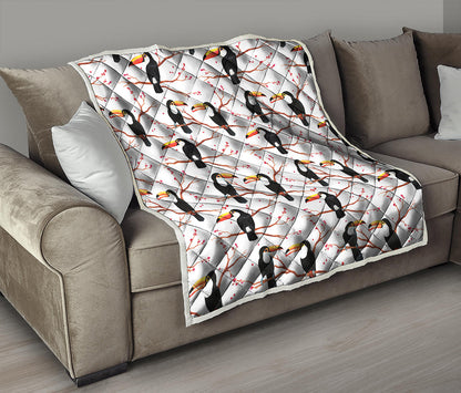 Toco Toucan Pattern Print Quilt