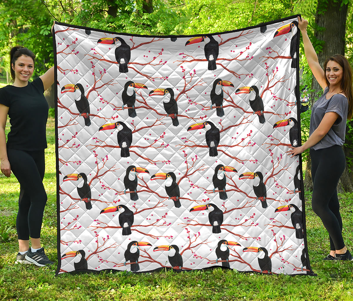 Toco Toucan Pattern Print Quilt