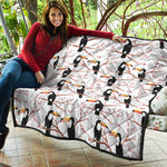 Toco Toucan Pattern Print Quilt