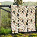 Toco Toucan Pattern Print Quilt