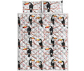 Toco Toucan Pattern Print Quilt Bed Set