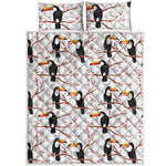 Toco Toucan Pattern Print Quilt Bed Set