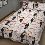 Toco Toucan Pattern Print Quilt Bed Set