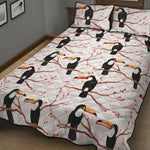 Toco Toucan Pattern Print Quilt Bed Set