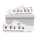 Toco Toucan Pattern Print White Low Top Sneakers