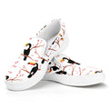 Toco Toucan Pattern Print White Slip On Sneakers