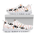 Toco Toucan Pattern Print White Running Shoes