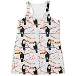 Toco Toucan Pattern Print Women's Racerback Tank Top