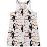 Toco Toucan Pattern Print Women's Racerback Tank Top