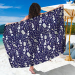 Tomb And Skeleton Pattern Print Beach Sarong Wrap
