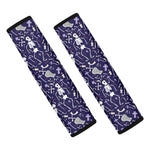 Tomb And Skeleton Pattern Print Car Seat Belt Covers