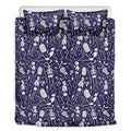 Tomb And Skeleton Pattern Print Duvet Cover Bedding Set