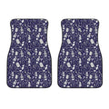 Tomb And Skeleton Pattern Print Front Car Floor Mats