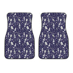 Tomb And Skeleton Pattern Print Front Car Floor Mats