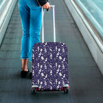 Tomb And Skeleton Pattern Print Luggage Cover