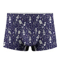 Tomb And Skeleton Pattern Print Men's Boxer Briefs