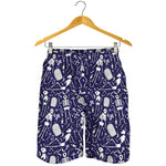 Tomb And Skeleton Pattern Print Men's Shorts