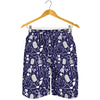 Tomb And Skeleton Pattern Print Men's Shorts