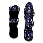 Tomb And Skeleton Pattern Print Muay Thai Shin Guard