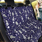 Tomb And Skeleton Pattern Print Pet Car Back Seat Cover