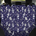 Tomb And Skeleton Pattern Print Pet Car Back Seat Cover